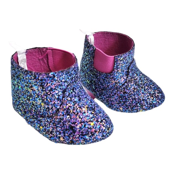 Build-A-Bear Glittery Sparkling Purple Boots - Picture 2 of 4